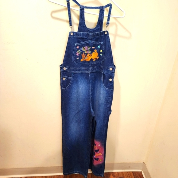 Cartoon Network Scooby-Doo Girls Denim Overall size 12 - Picture 1 of 16